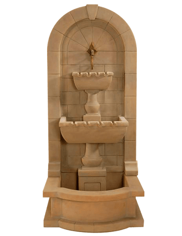 Monterosso Wall Outdoor Cast Stone Garden Fountain W/ Pond For Spout Fountain Tuscan